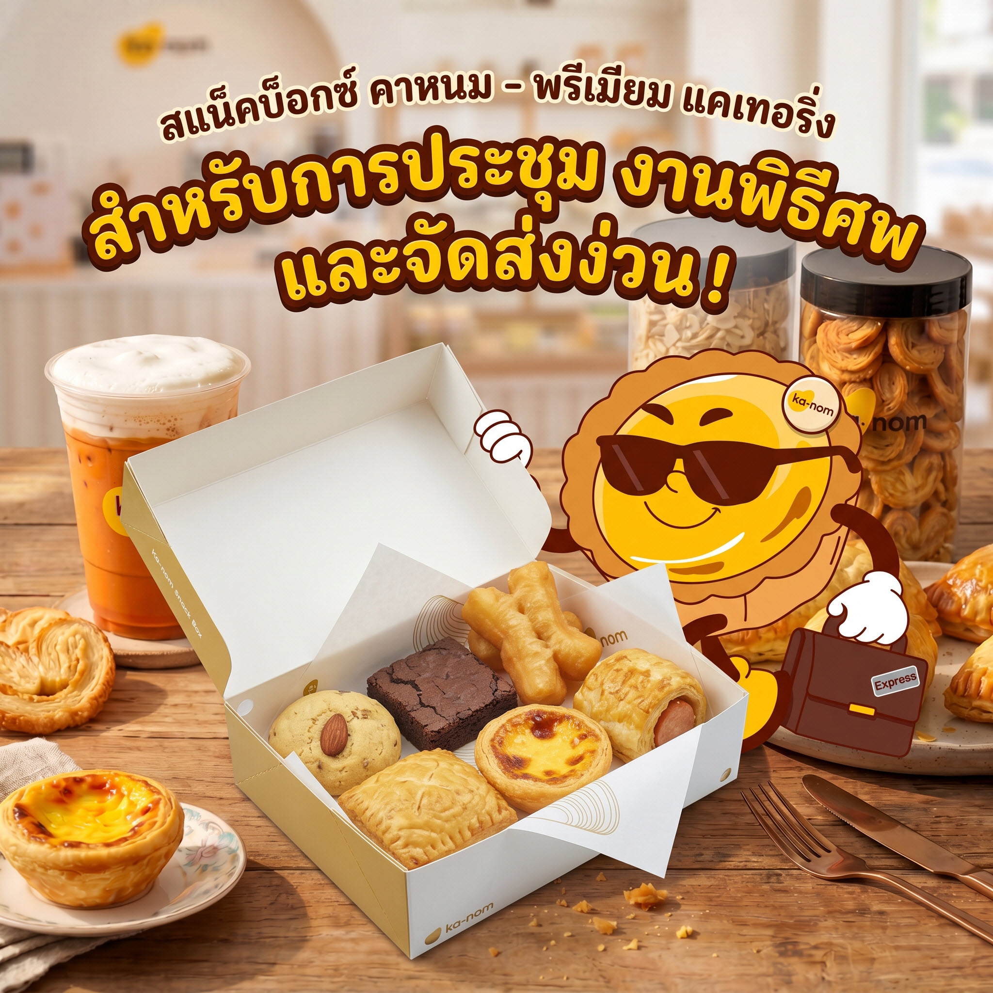 Kanom บริการรับจัดชุดอาหารว่าง Snack Box